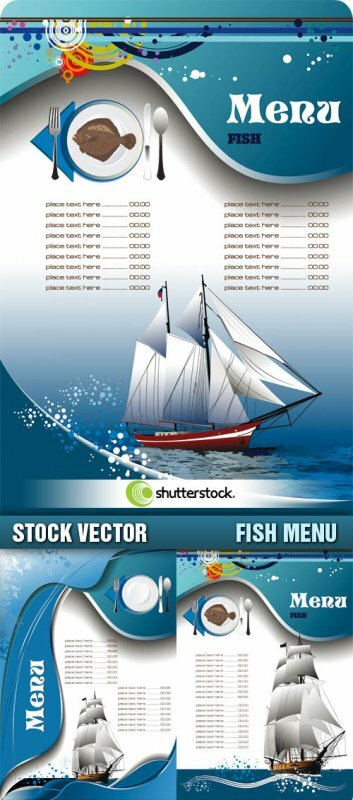Stock Vector - Fish Menu