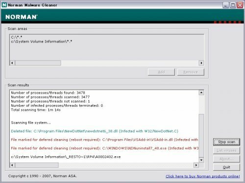 Norman Malware Cleaner v.2010.03.21