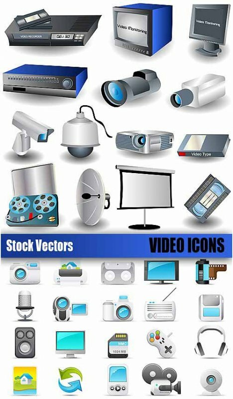 Video icons Vector