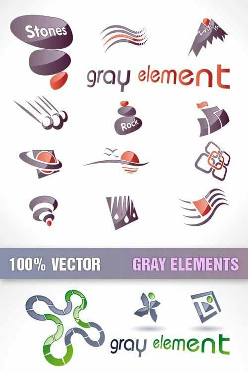 Gray Elements Vector