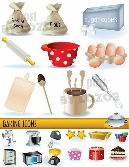 Baking icons Vector