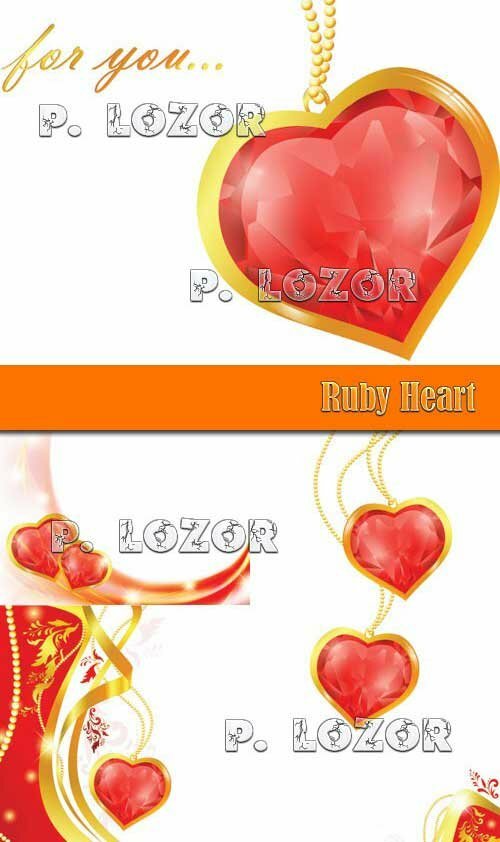 Ruby Heart Vectors