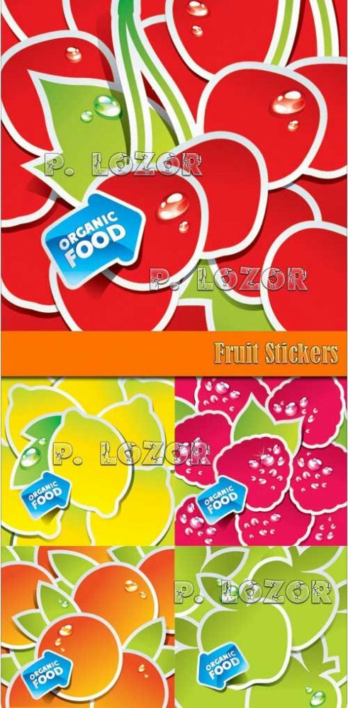 Fruit Stickers Clipart