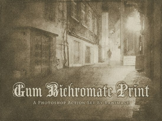 Gum Bichromate Print Action for Photoshop