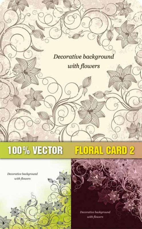 Floral Card Vector