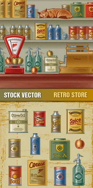 Retro Store Vector