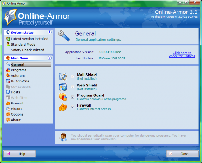 Online Armor Free v.4.0.0.44