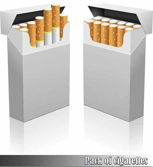 Pack of cigarettes Vector