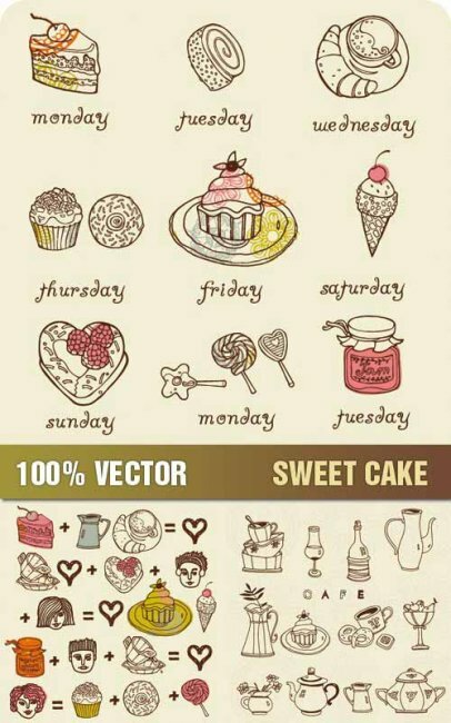 Sweet Cake Vector