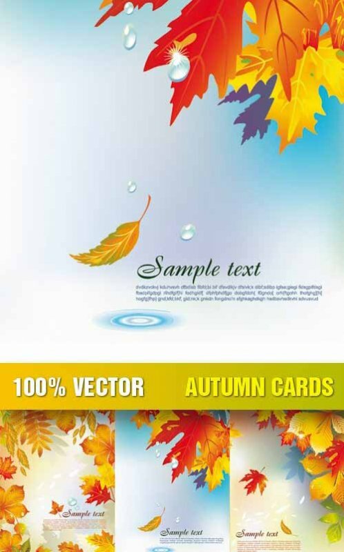 Autumn Cards Vector