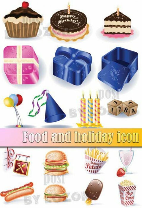 Food and holiday Vector